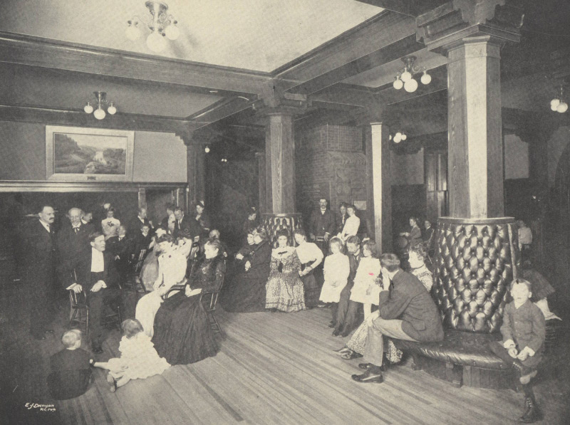 1886 Crescent Hotel Historical Photo of Lobby